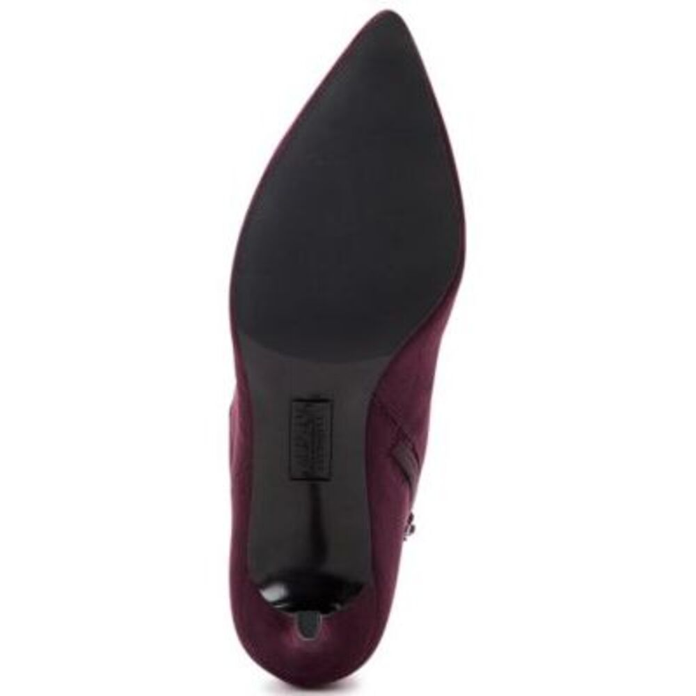 ALFANI Womens Burgundy Stretch Jacklynne Pointed Toe Stiletto Zip-Up Booties 5 M - Picture 4 of 4